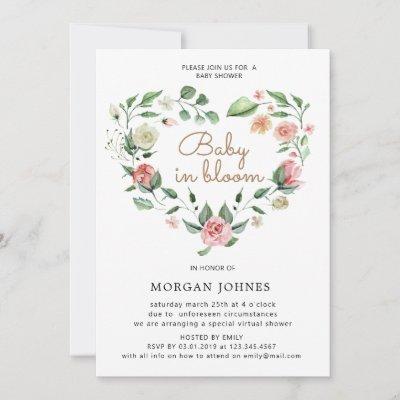 baby in bloom floral heart