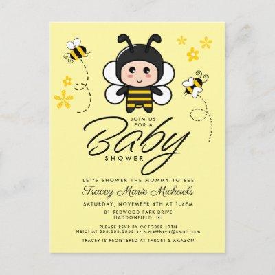 BABY SHOWER | Let's Shower The Mommy To Bee Postcard