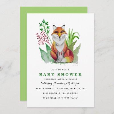 Beautiful Fox Card for Baby Shower