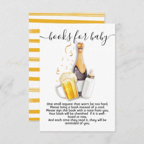 Bubbles and beer books for baby card