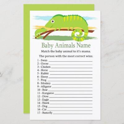 Chameleon Baby Animals Name Game