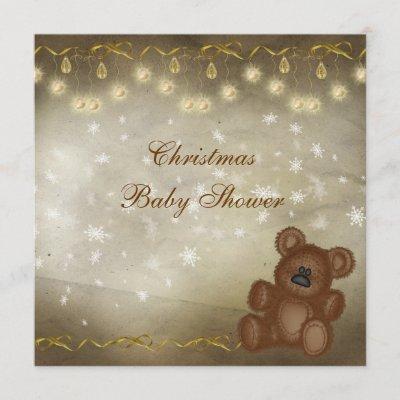 Classy Teddy Bear Neutral Christmas