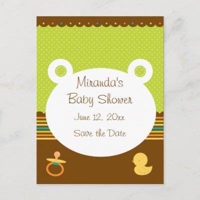 Cute Teddy Bear Baby Shower Postcard