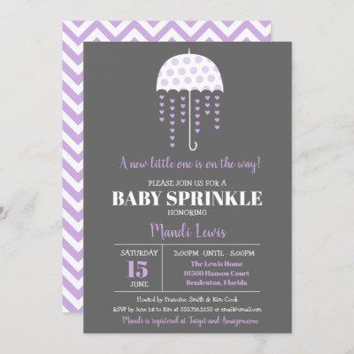 Cute Umbrella Lavender Sprinkle or