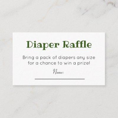 Diaper raffle safari baby shower theme enclosure card