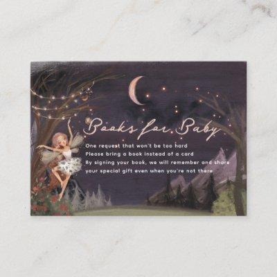 Enchanted Forest Fairy Baby Shower Book Request Enclosure Card