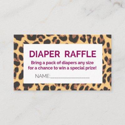 Leopard Diaper Raffle Invitation