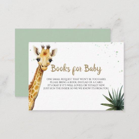Little Wild One Baby Giraffe Safari Shower Enclosure Card