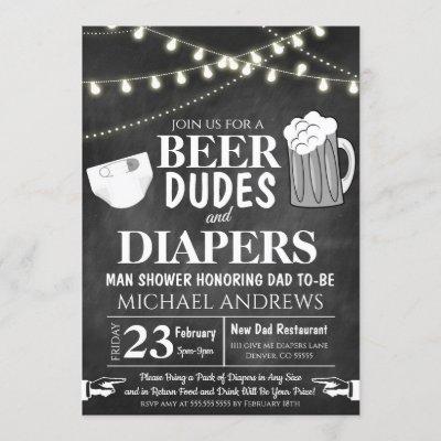 Man Shower Baby Invitation