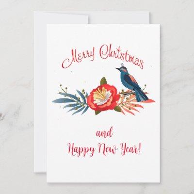 Merry Christmas and Happy New Year! 2024 Blue Bird Holiday Card