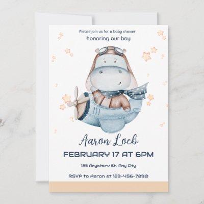 Mint And Yellow Watercolor Cute Boy Baby Shower Save The Date