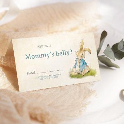 Peter Rabbit Baby Shower How Big Is Mommy's Belly Enclosure Card