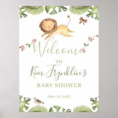 Safari Jungle Baby Shower Welcome Sign