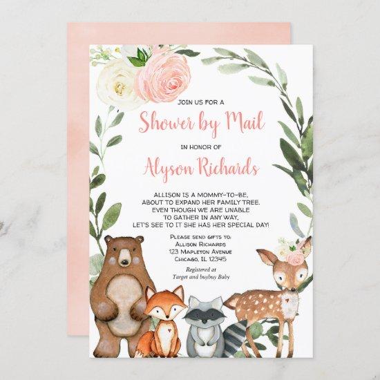 Shower by mail woodland floral girl