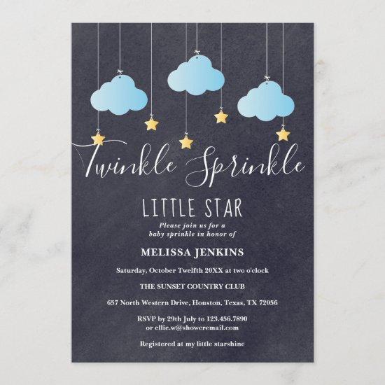 Twinkle Sprinkle Baby Sprinkle / Shower Chalkboard Invitation