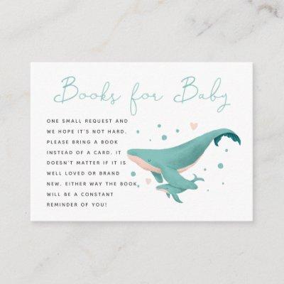 Whale Boy Baby Shower Books for Baby Enclosure Card