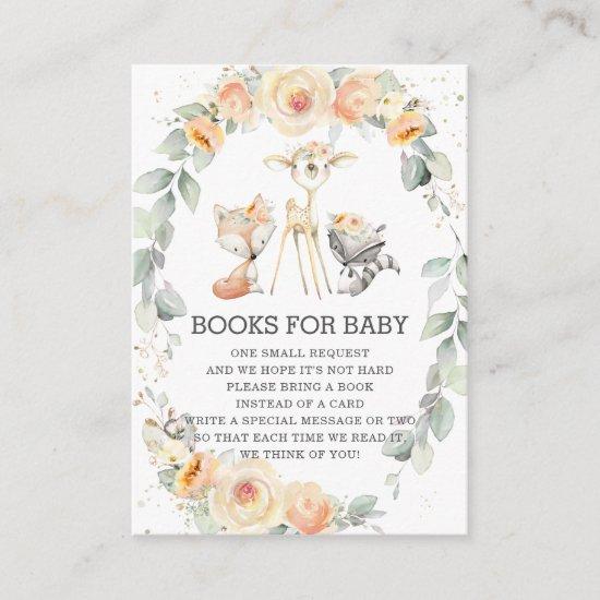 Woodland Yellow Floral Greenery Books for Baby Enclosure Card